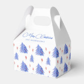 ホワイトウィンターアイスブルーツリーズホリーベリークリスマス フェイバーボックス (裏面サイド)