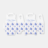 ホワイトウィンターアイスブルーツリーズホリーベリークリスマス フェイバーボックス (折り畳みなし)