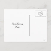 ホワイトウィンタースノーフレークオンブルーハッピーホリデーズ シーズンポストカード (裏面)