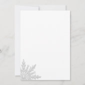 ホワイトウィンタースノーフレークキンセアニェラ招待状 招待状 (裏面)