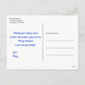 ホワイトウィンタートインデアスタグホリデーハガキ シーズンポストカード (裏面)