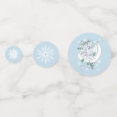 ホワイトウィンタードラゴン雪片ブルー コンフェッティ (正面)