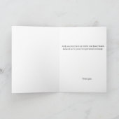 ホワイトウィンタードラゴン雪片ブルー サンキューカード (内部)