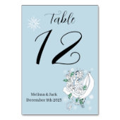 ホワイトウィンタードラゴン雪片ブルー テーブルナンバー (正面)