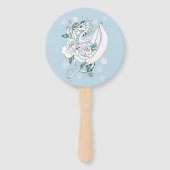 ホワイトウィンタードラゴン雪片ブルー ハンドファン (裏面)