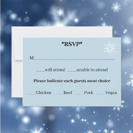 ホワイトウィンタードラゴン雪片ブルー 出欠カード