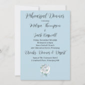 ホワイトウィンタードラゴン雪片ブルー 招待状 (正面)