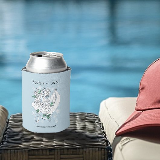 ホワイトウィンタードラゴン雪片ブルー 缶クーラー