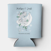 ホワイトウィンタードラゴン雪片ブルー 缶クーラー (正面)