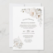 ホワイトウィンターフローラウェディングレセプション 招待状 (正面)