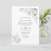 ホワイトウィンターフローラウェディングレセプション 招待状 (スタンド正面)