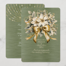 ホワイトウィンターベリーグリーンリーフ金ゴールドリボンクリスマス