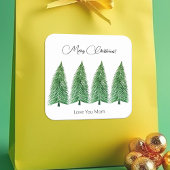 ホワイトウィンターホリデーカントリー美しい スクエアシール