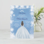 ホワイトウィンターホリデーメキシコスウィート16誕生日 招待状 (スタンド正面)