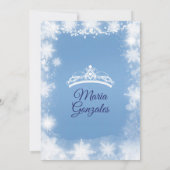 ホワイトウィンターホリデーメキシコスウィート16誕生日 招待状 (裏面)