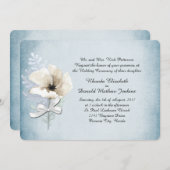 ホワイトウィンターポピー結婚式招待状 招待状 (正面/裏面)