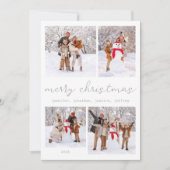 ホワイトウィンターメリークリスマスフォトカード シーズンカード (正面)