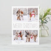 ホワイトウィンターメリークリスマスフォトカード シーズンカード (スタンド正面)