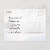 ホワイトウィンターワンダーランドクリスマスパーティー インビテーションポストカード (裏面)