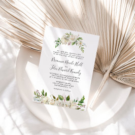 ホワイトウィンター牡丹フォーマルフローラ結婚ズ 招待状