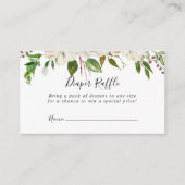 ホワイトウィンター牡丹フローラおむつラッフルチケット エンクロージャーカード (正面)