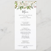 ホワイトウィンター牡丹フローラディナー メニュー (正面)