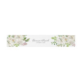 ホワイトウィンター牡丹フローラ結婚式招待状 招待状ベリーバンド (フラット)