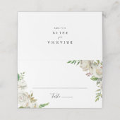 ホワイトウィンター牡丹結婚フローラ座席表 プレイスカード (外部開封)