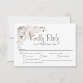 ホワイトウィンター結婚フローラ 出欠カード (正面)