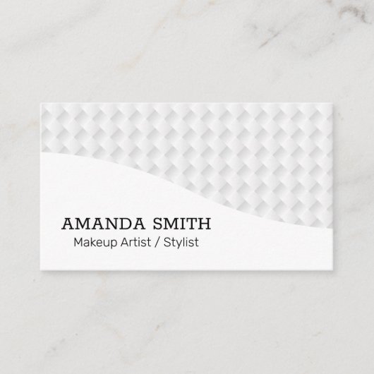 ホワイトウィーブ抽象芸術パターンの背景 名刺 (正面)