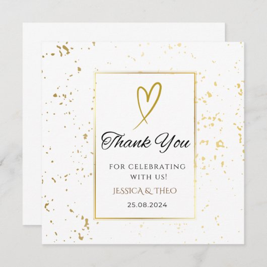 ホワイトウィー結婚ズのサンキューカード (正面/裏面)