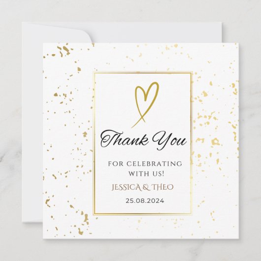 ホワイトウィー結婚ズのサンキューカード (正面)