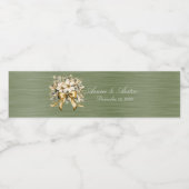 ホワイトウインターベリー結婚式招待状ウォーターボトル ペットボトルラベル (シングルラベル)