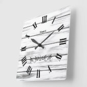 ホワイトウェザードウッドスタイル時計 スクエア壁時計 (傾斜)