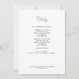 ホワイトウェディングの詳細 付属書 招待状