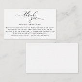 ホワイトウェディングパーティーの結婚式の写真ありがとう エンクロージャーカード (正面/裏面)