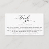 ホワイトウェディングパーティーセレモニー写真ありがとうございます エンクロージャーカード (正面)