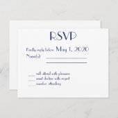 ホワイトウェディング航海のRSVPポストカード インビテーションポストカード (正面/裏面)