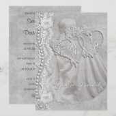ホワイトウェディング 招待状 (正面/裏面)