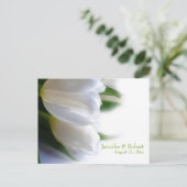 ホワイトウェディングRSVPポストカード インビテーションポストカード (スタンド正面)