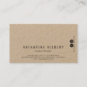 ホワイトウェーブパターンクラフト紙名刺 名刺 (裏面)