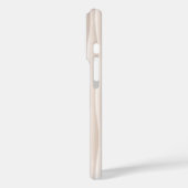 ホワイトウェーブパターン – ミニマリスト抽象デザイン Case-Mate iPhoneケース (裏面 / 左)