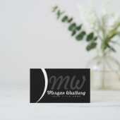 ホワイトウェーブプロフェッショナルモノグラムビジネスカード 名刺 (スタンド正面)