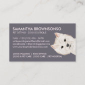 ホワイトウエストハイランドテリア犬 名刺 (裏面)