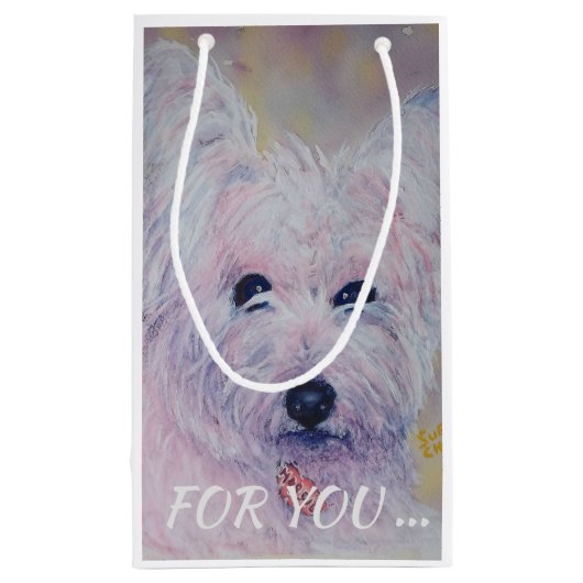 ホワイトウエストハイランドテリア スモールペーパーバッグ (裏面)