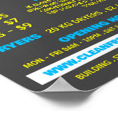 ホワイトウォッシャー、ランドリー、清掃サービス ポスター (角)