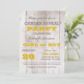 ホワイトウォッシュイエロージェンダーリビール招待状 招待状 (スタンド正面)