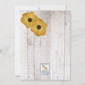 ホワイトウォッシュイエロージェンダーリビール招待状 招待状 (裏面)