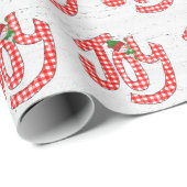 ホワイトウォッシュウッドにギンガムジョイ ラッピングペーパー (ロールコーナー)