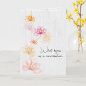 ホワイトウォッシュウッドに結婚式の花 カード (黄色い花)